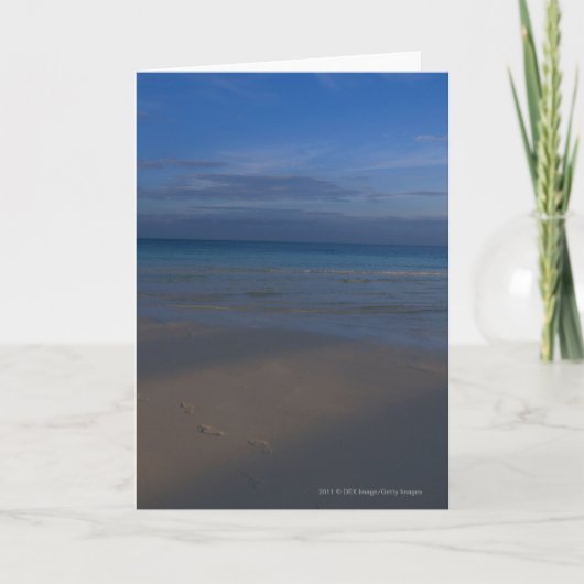 Voetafdrukken op het strand kaart (Voorkant)