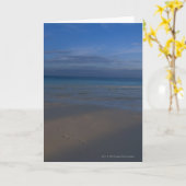 Voetafdrukken op het strand kaart (Gele Bloem)