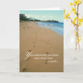 Voetafdrukken op het strand kaart (Gele Bloem)