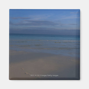 Voetafdrukken op het strand magneet