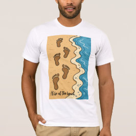 Voetafdrukken op het strand t-shirt