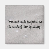 Voetafdrukken op het zand magneet (Voorkant)