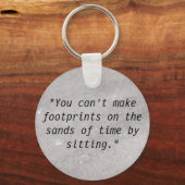 voetafdrukken op het zand-Sleutelhanger Sleutelhanger (Voorkant)