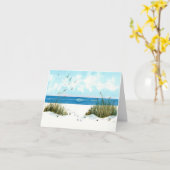 Voetafdrukken op het zand-sympathie kaart (Gele Bloem)