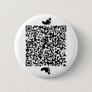 Voetafdrukken op maan ronde button 5,7 cm