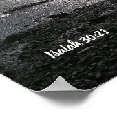 Voetafdrukken op Ocean Isiah 30:21 Poster (Hoek)