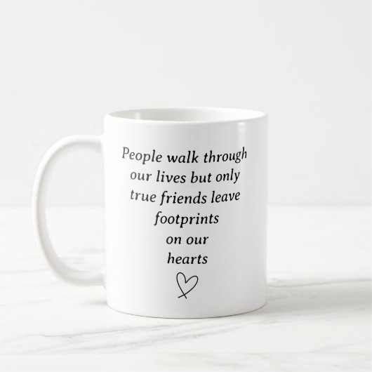 Voetafdrukken op onze harten koffiemok (Links)