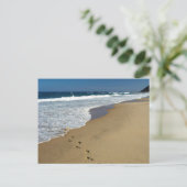Voetafdrukken op strand, Mabibi, Thongaland Briefkaart (Staand voorkant)