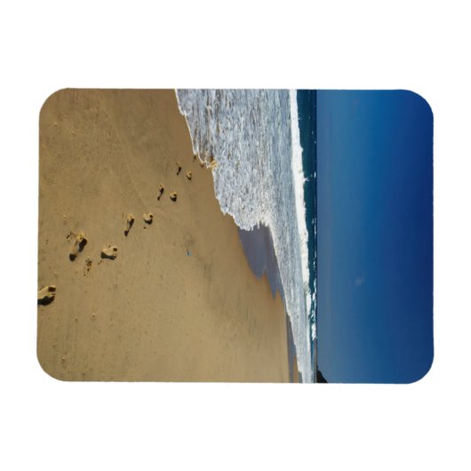 Voetafdrukken op strand, Mabibi, Thongaland Magneet (Horizontaal)
