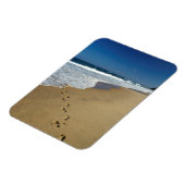 Voetafdrukken op strand, Mabibi, Thongaland Magneet (Linkerzijde)