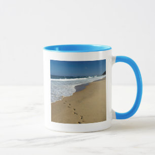Voetafdrukken op strand, Mabibi, Thongaland Mok