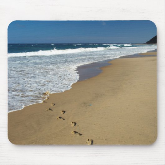 Voetafdrukken op strand, Mabibi, Thongaland Muismat (Voorkant)
