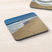 Voetafdrukken op strand, Mabibi, Thongaland Onderzetter (Linkerzijde)