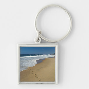 Voetafdrukken op strand, Mabibi, Thongaland Sleutelhanger