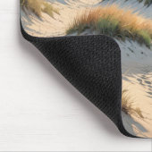 Voetafdrukken op strandduin muismat (Hoek)