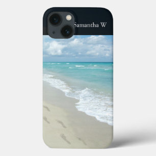 Voetafdrukken op White Sandy Beach, Schilderachtig Case-Mate iPhone Case