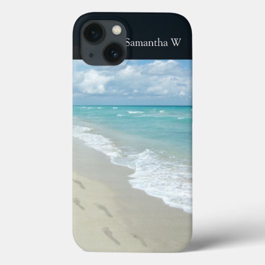 Voetafdrukken op White Sandy Beach, Schilderachtig Case-Mate iPhone Case (Achterkant)