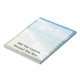 Voetafdrukken op White Sandy Beach, Schilderachtig Notitieblok