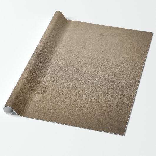 Voetafdrukken op zand cadeaupapier (Uitgerold)