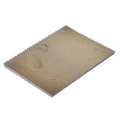 Voetafdrukken op zand notitieboek (Linkerzijde)