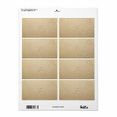 Voetafdrukken op zandstrand achtergrond etiket (Full Sheet)