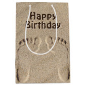 Voetafdrukken op zondag medium cadeauzakje (Voorkant)