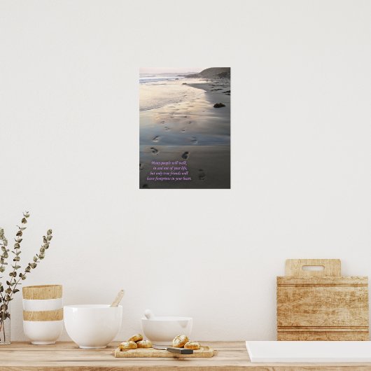 Voetafdrukken Poster (Keuken)