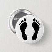 voetafdrukken ronde button 5,7 cm (Voorkant /achterkant)