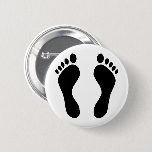 voetafdrukken ronde button 5,7 cm (Voorkant /achterkant)