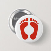 Voetafdrukken Ronde Button 5,7 Cm (Voorkant /achterkant)