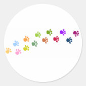 Voetafdrukken Ronde Sticker (Voorkant)