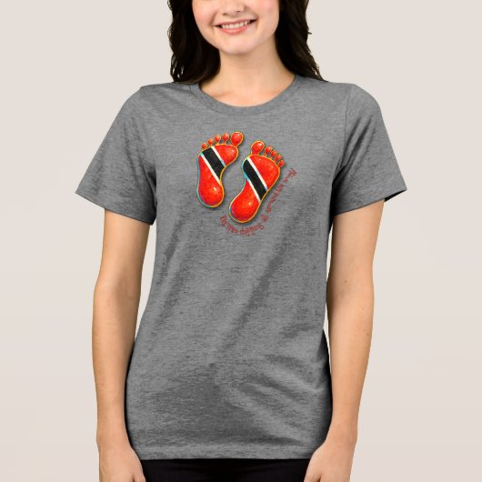 Voetafdrukken S2 Dames TShirt - Trini (Voorkant)