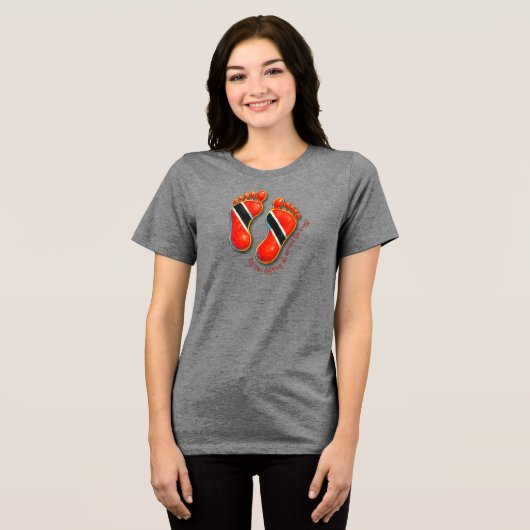 Voetafdrukken S2 Dames TShirt - Trini (Voorkant volledig)