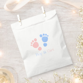 Voetafdrukken Tweeling Baby Shower voor Jongen en  Bedankzakje