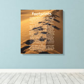 voetafdrukken van de canvas Kunst op basis van het (Insitu (Houten vloer))