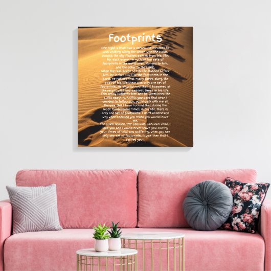 voetafdrukken van de canvas Kunst op basis van het (Insitu (Woonkamer))