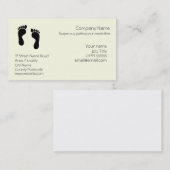 Voetafdrukken van een paar kale voeten logo visitekaartje (Voorkant / Achterkant)