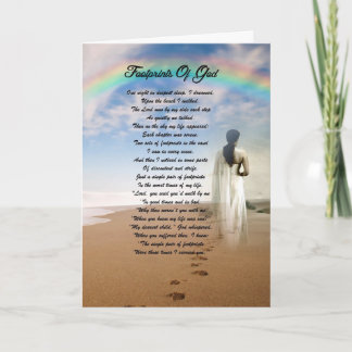 Voetafdrukken van God Greeting Feestdagen Kaart