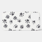 Voetafdrukken van poot: Hond monochroom naadloos. Case-Mate iPhone Case (Achterkant (horizontaal))