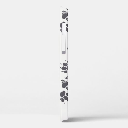 Voetafdrukken van poot: Hond monochroom naadloos. Case-Mate iPhone Case (Achterkant / Links)