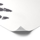 Voetafdrukken van poot: Hond monochroom naadloos. Poster (Hoek)