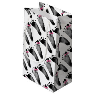 voetafdrukken voor baby meisjes met boeg klein cadeauzakje