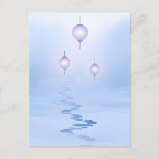 Voetafdrukken Zen Garden Journey Feestdagenkaart