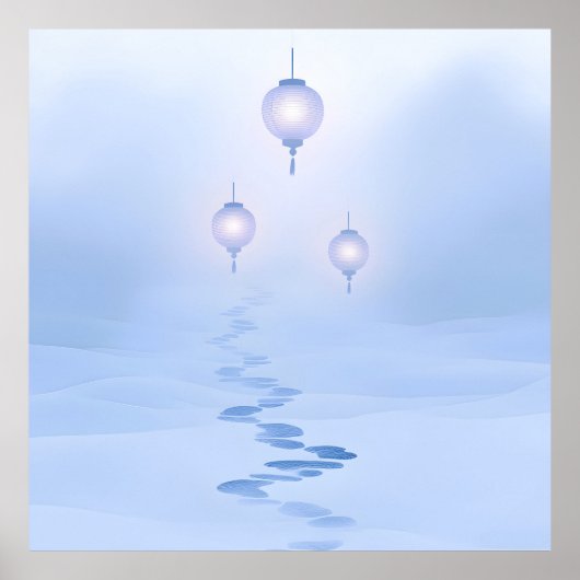 Voetafdrukken Zen Garden Journey Poster (Voorkant)