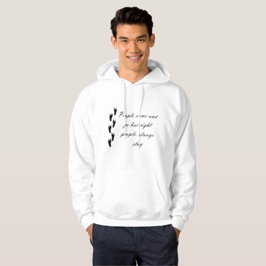 voetafdrukkleurig hoodie (Voorkant volledig)