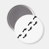 voetafdrukpictogram magneet (Voorkant / Achterkant)