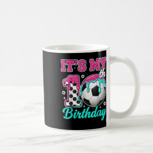 Voetbal 10 Jaar Oude Ijs Drip Jeugd 10e Verjaardag Koffiemok