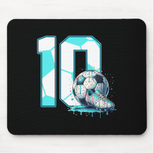 Voetbal 10e verjaardag 10 jaar oude ijsdrip Bd Muismat