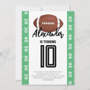 Voetbal 10e verjaardagsfeestje kaart