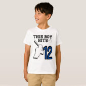 Voetbal - 12-jarige jongen - 12e verjaardag t-shirt (Voorkant volledig)